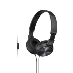 Sony Dj On-Ear Mdr ZX310AP Zx Series Headphones with Mic, Foldable, Gold-Plated, L-Shaped Stereo Mini Plug, 120 cm, Black